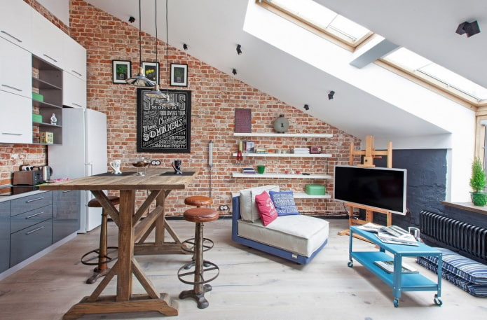 structure de plafond de grenier de style loft