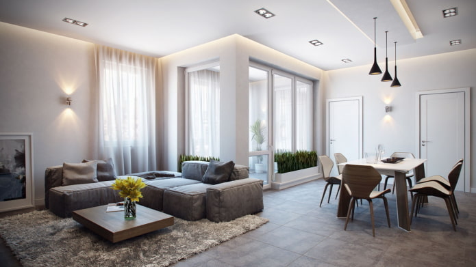 conception de plafond dans un style moderne