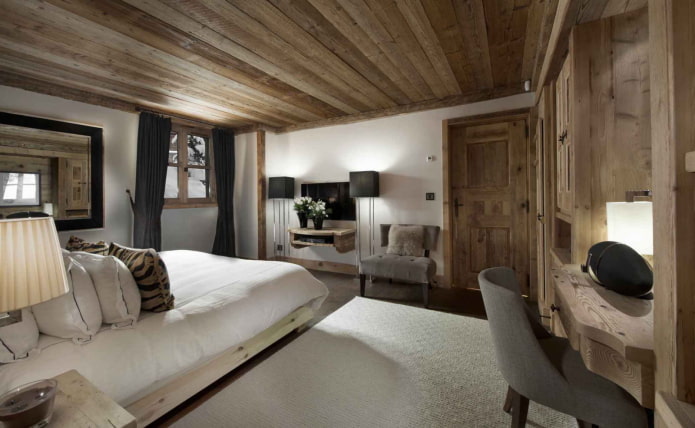 conception de plafond de style chalet