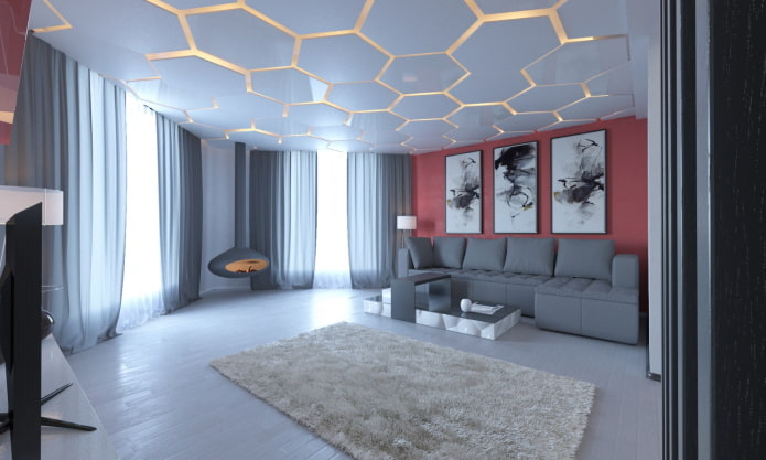 design de plafond inhabituel à l'intérieur