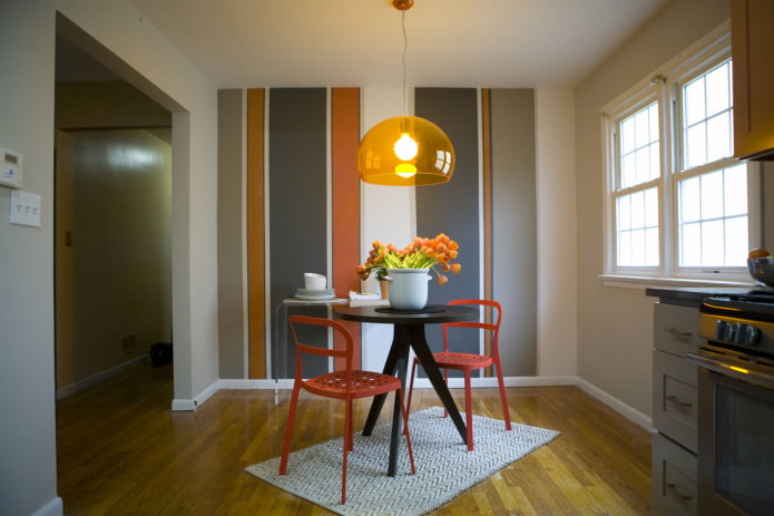 combinaisons de couleurs sur les murs à l'intérieur de la cuisine