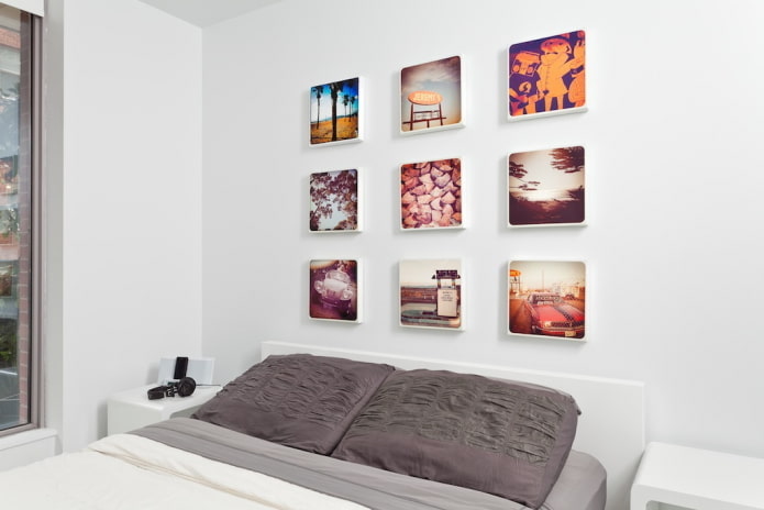 Photos Instagram sur le mur à l'intérieur