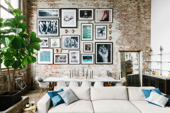 photographies à l'intérieur dans le style loft