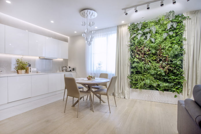 décoration murale sous forme de verdure à l'intérieur