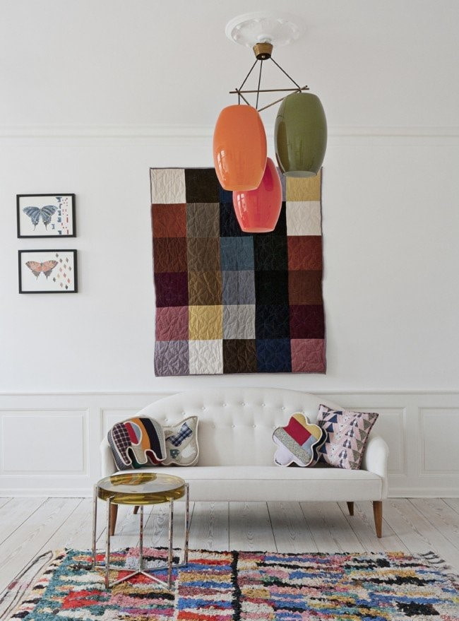 panneau de patchwork mural à l'intérieur