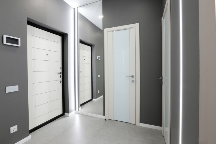 portes à l'intérieur du couloir dans un style moderne