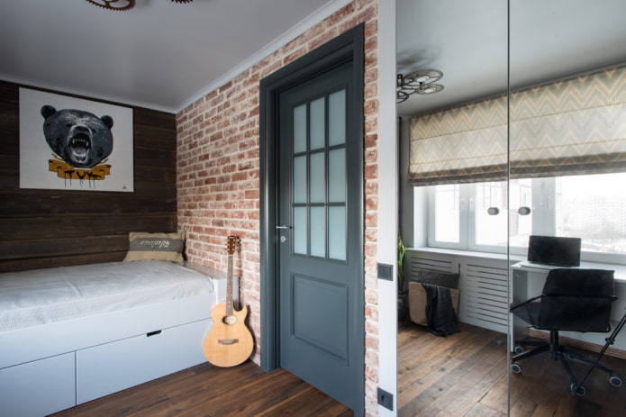 portes à l'intérieur dans le style loft