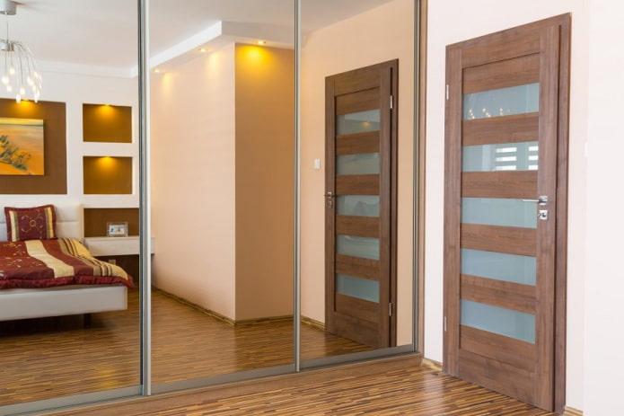 portes avec inserts en verre horizontaux