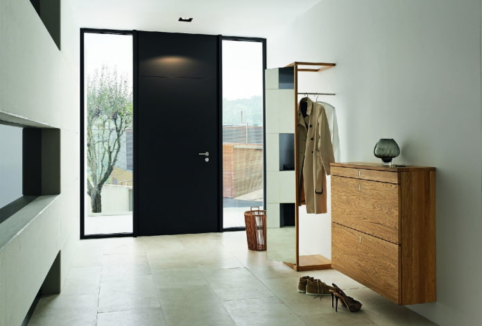 modèle de porte d'entrée dans le style du minimalisme