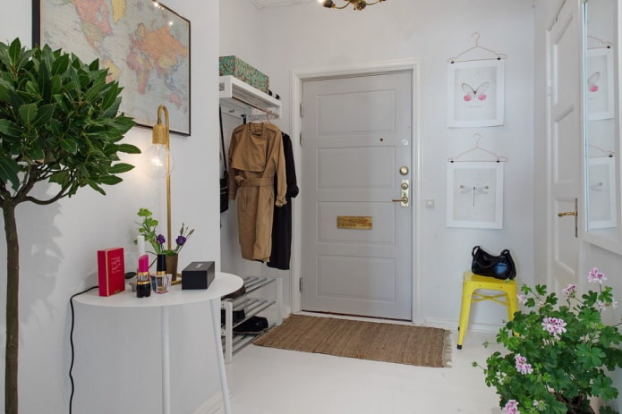 Modèle de porte d'entrée de style scandinave