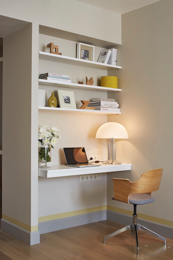 niche pour un bureau à l'intérieur