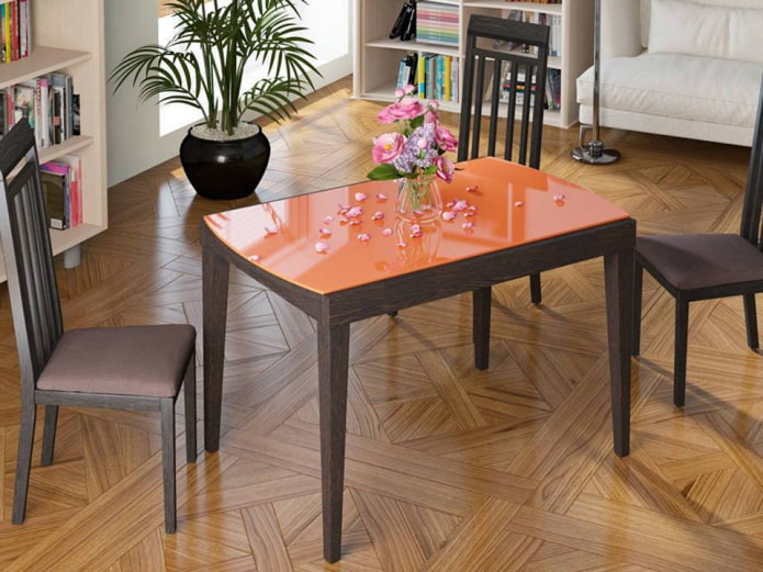 dessus de table orange