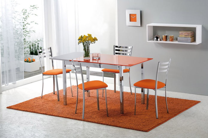 dessus de table orange