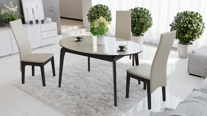 dessus de table beige