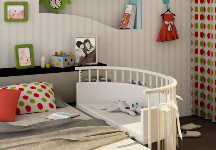 lit semi-circulaire pour enfants à l'intérieur