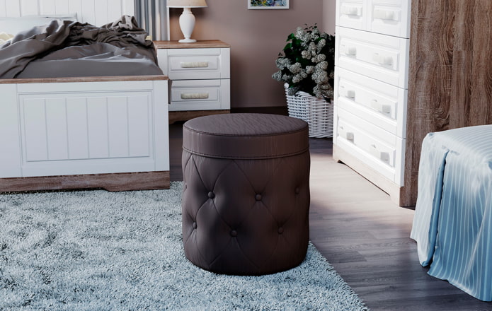 pouf cadre à l'intérieur