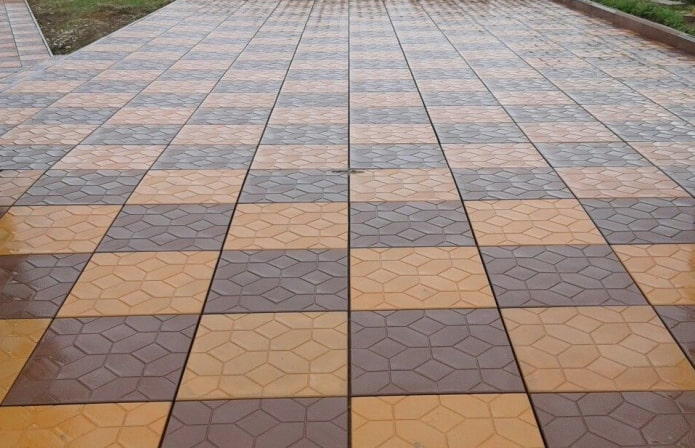 carrelage de trottoir avec texture de tapis