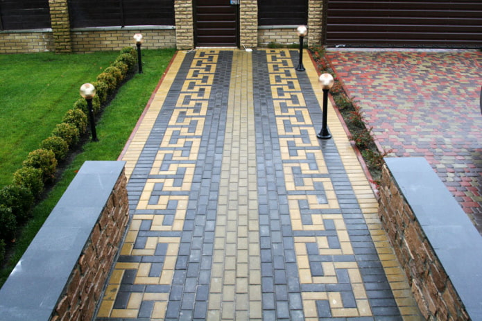 carreaux de trottoir avec des motifs