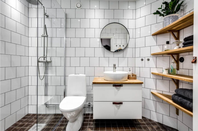 Carrelage salle de bain style scandinave