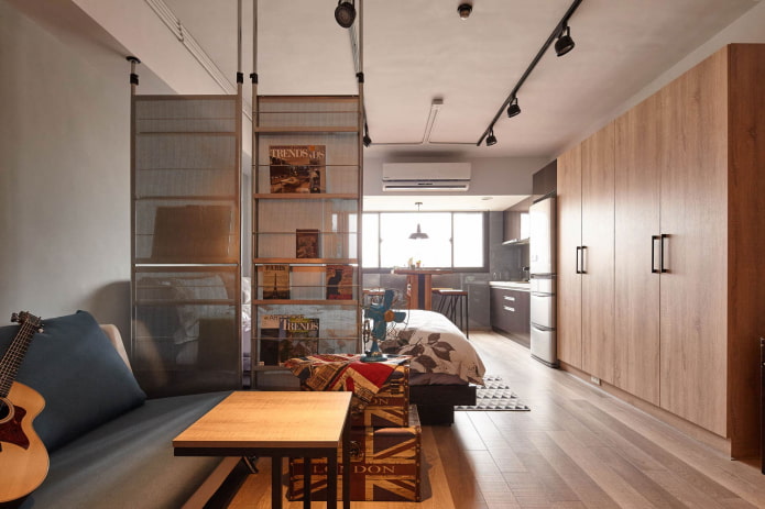 intérieur d'un studio de style loft