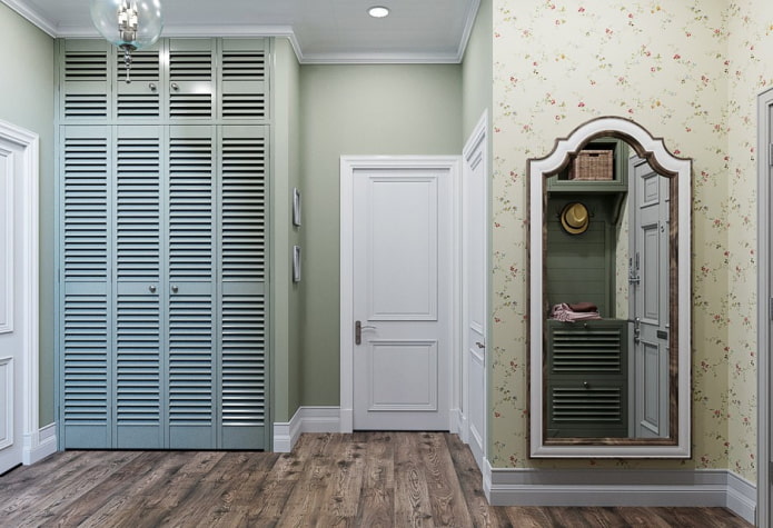 armoire à l'intérieur du couloir dans le style provençal