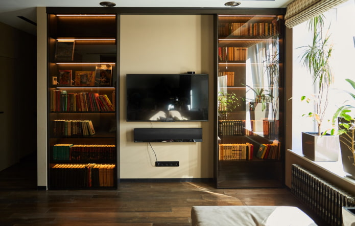 armoire à l'intérieur du salon