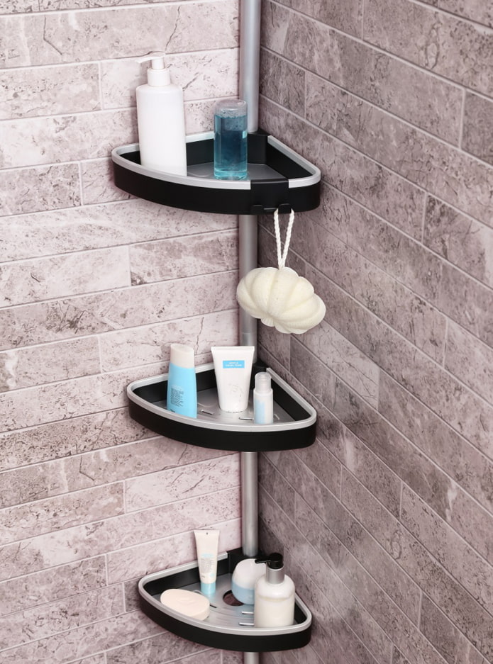 Telescopic plastic shelf