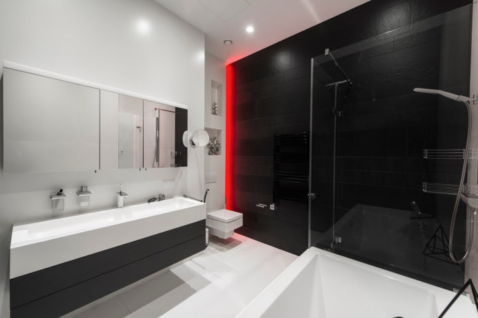 salle de bain dans le style du minimalisme