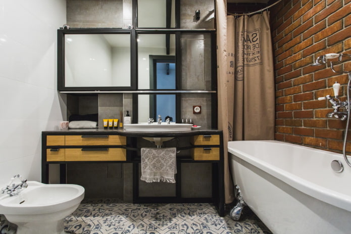 décorer une salle de bain dans le style loft