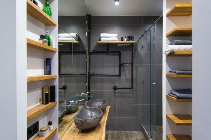 ameublement de salle de bain style loft