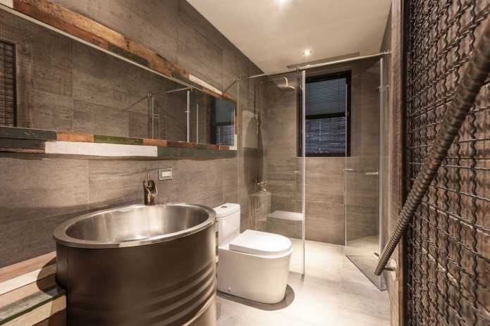 conception de salle de bain de style loft