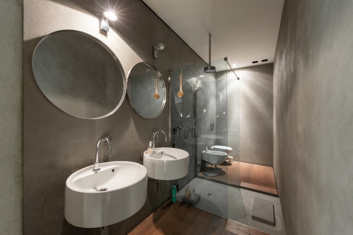 conception de salle de douche de style loft