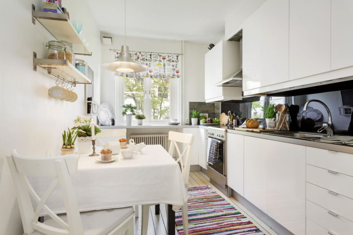 intérieur de cuisine dans un appartement de 50 places