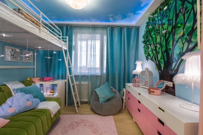 l'intérieur de la crèche dans l'appartement est de 50 carrés