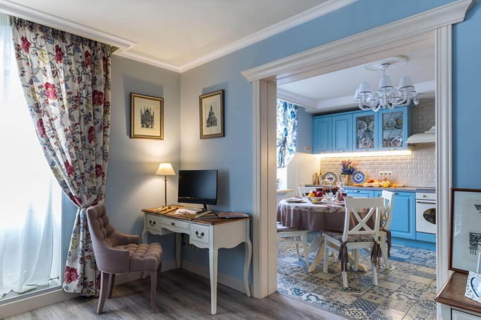 l'intérieur de l'appartement est de 50 carrés dans le style provençal