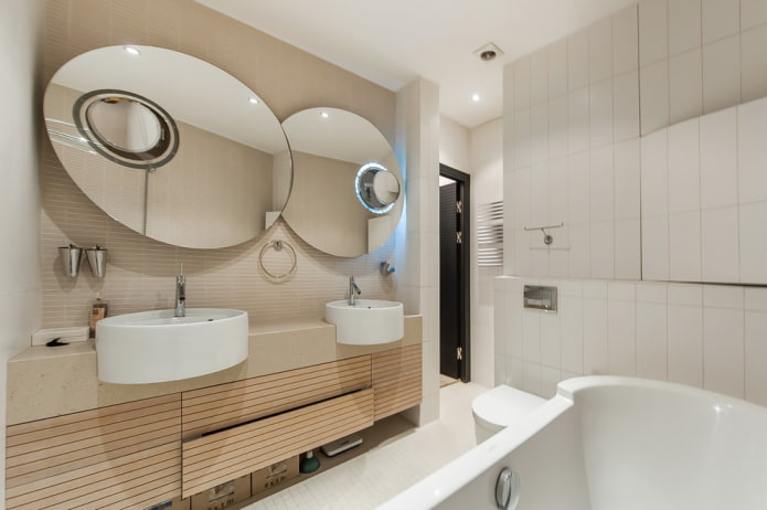 conception d'une salle de bain à l'intérieur d'un appartement de 70 carrés