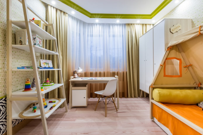 conception d'une crèche à l'intérieur d'un appartement de 70 carrés