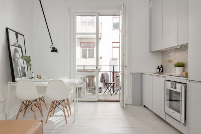 l'intérieur de l'appartement est de 100 carrés dans le style scandinave