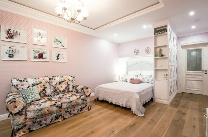 chambre pour une adolescente dans le style provençal