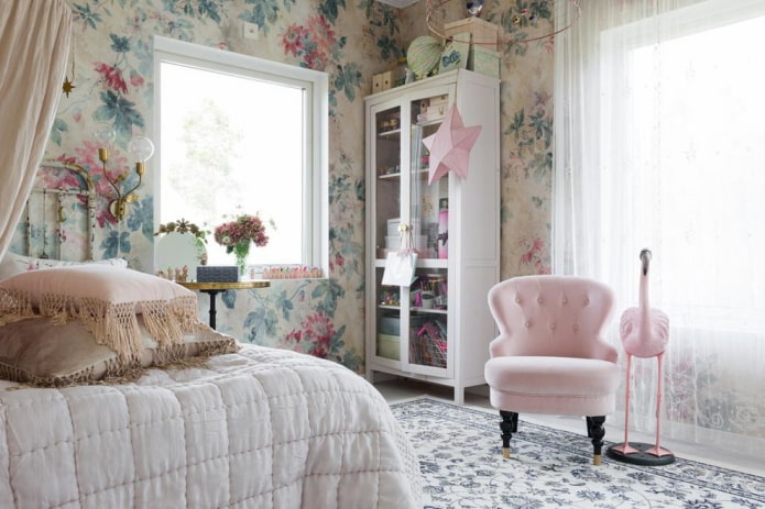 chambre pour adolescente dans le style shabby chic