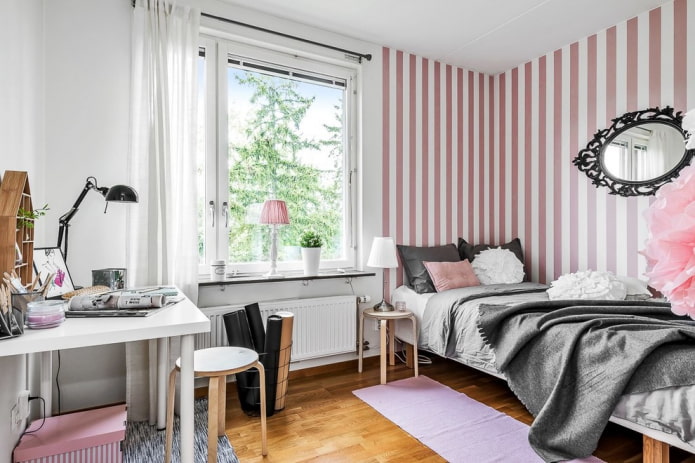 chambre pour adolescente de style scandinave