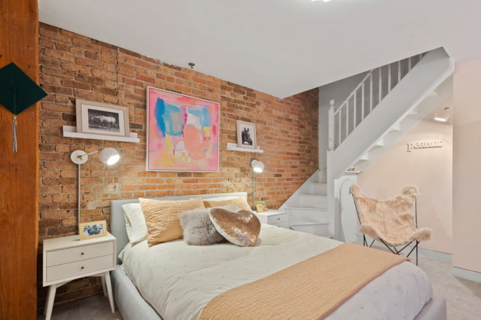 intérieur d'une chambre d'adolescent dans un style loft