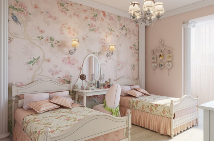 chambre pour deux filles de style provençal