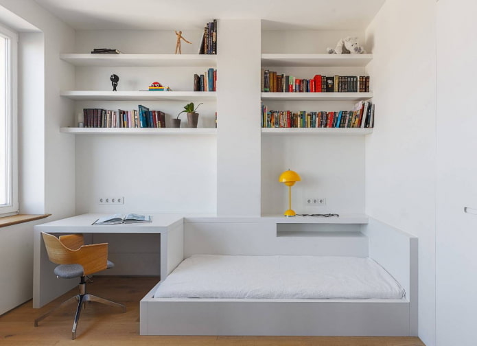 chambre pour un adolescent dans le style du minimalisme