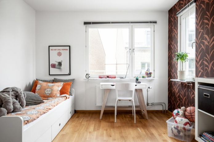 chambre pour un adolescent de style scandinave