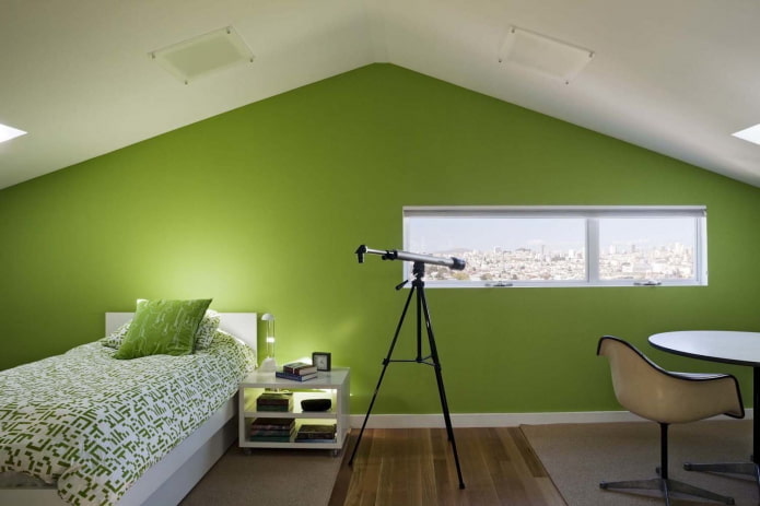 schéma de couleurs d'une chambre pour un adolescent