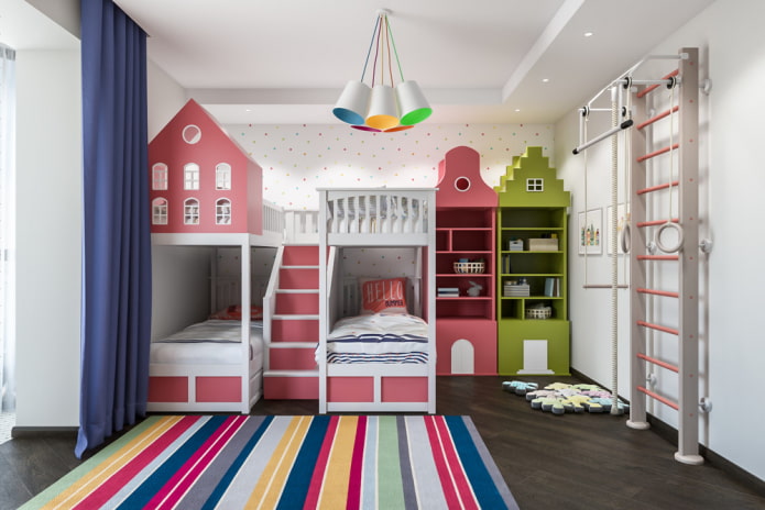 conception de chambre pour trois enfants