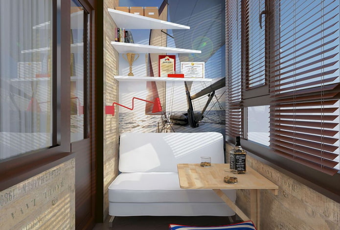 conception de loggia dans un style nautique