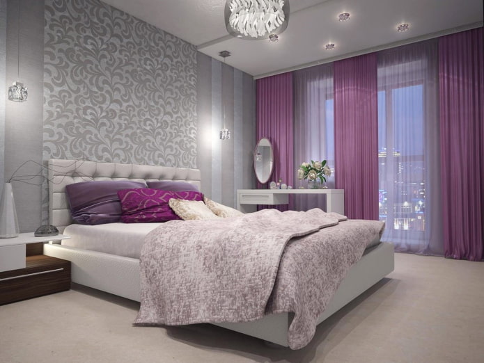 design d'intérieur dans des tons gris-violet