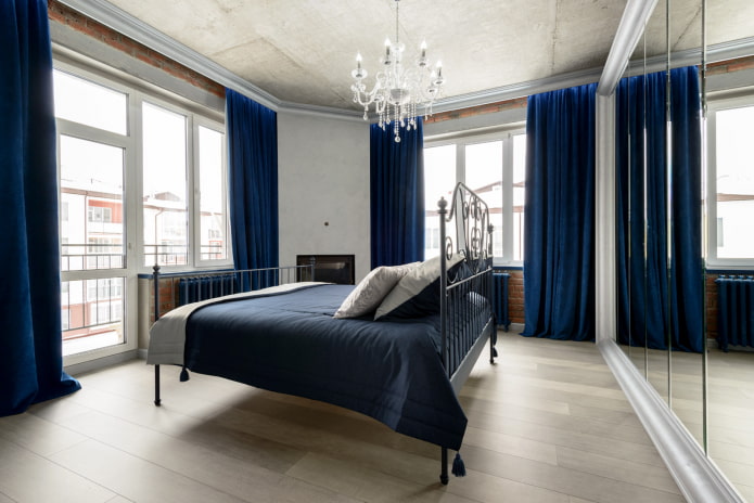 design d'intérieur dans les tons gris-bleu